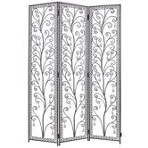 Venezia Decorative Room Partition in Clear and Black