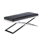 Crawford X-Base Faux Crocodile Bench