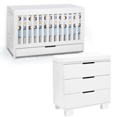 Mercer Convertible Nursery Set in White