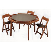 57" Maple Contemporary Folding Poker Table