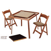 35" Oak Folding Game & Card Table Combo