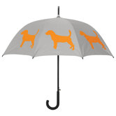 Dog Park Beagle Silhouette Walking Stick Umbrella