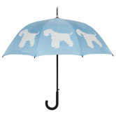 Dog Park Schnauzer Silhouette Walking Stick Umbrella