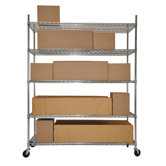 Five Tier NSF Extra Large Commercial Grade Shelving Rack in Chrome