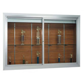 Deluxe Recessed Display Case with Sliding Doors