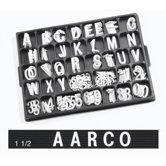 Universal Single Tab Helvetica Typeface Changeable Letters (320 characters per set)