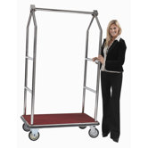 Tall Luggage Cart with Red Carpet
