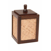 Woven Rattan Cotton Swab Holder