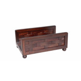 Woven Mahogany Towel Holder