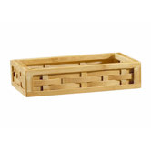 Woven Teak Towel Tray