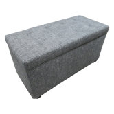 Tufted Cotton Storage Ottoman