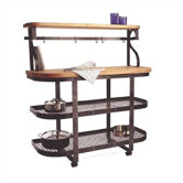 Baker's Sideboard Kitchen Cart with Wood Top