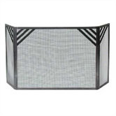 Chevron 3 Panel Steel Fireplace Screen