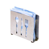 Napkin Holder with Flatware Cut-Out