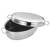 15.2" x 10" Covered Oval Roaster