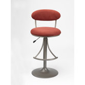 Venus Adjustable Swivel Bar Stool - Flame Faux Suede