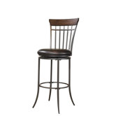Cameron Spindle Back Swivel Stool in Distressed Chestnut Brown