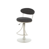 Swivel Bar Stool - Venus Adjustable Faux Suede