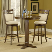 Dynamic Designs Gathering Table in Cherry Finish with Jefferson Swivel Bar Stools