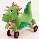 Puffy Dragon Four-Wheeled Plush Ride-On