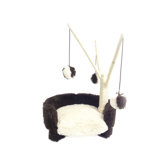Catwalk Catnip Las Vegas Plush Cat Scratcher in Brown/Cream
