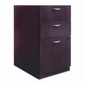 Three-Drawer Pedestal File, 15-5/8w x22d x 27-3/4h, Mahogany