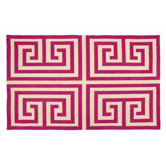 Greek Key Pink Rug