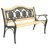 Golfer's Cast Iron Camelback Park Bench