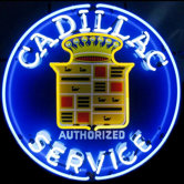 Cadillac Service Neon Sign