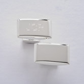 Sterling Silver Rectangular Cuff Link Set
