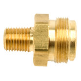 1/4" Male Pipe Thread x 1"-20" Male Throwaway Cylinder Thread