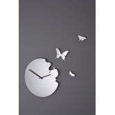 Butterfly Mirror Wall Clock