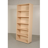 Pierce Office Six Shelf Bookcase in Light Maple