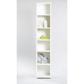 Fairfax Tall Narrow Bookcase in White