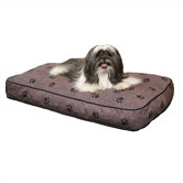Gusseted Paw Print Dog Bed