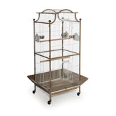 Pagoda Cockatiel Cage in Coco and Cream