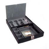 4 Watch Case and Valet with Locking Clasp