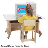 42" W Computer Table - Blue