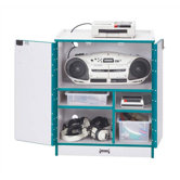 KYDZ Rainbow Accents Lockable Media Cart - Rectangular (24" x 20")