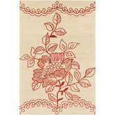 Cinzia Cream/Red Floral Rug