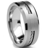 Tungsten Carbide Comfort Fit Wedding Band