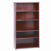 BW Wood Veneer Series Bookcase, 5 Shelves, 36w x 13d x 66h, Bourbon Cherry
