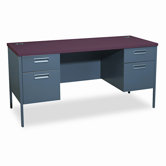 Metro Kneespace Credenza Computer Desk with 4 Drawers