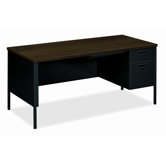 Metro Classic Computer Desk with Right Pedestal L-Workstation Computer Desk