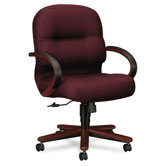 2190 Pillow-Soft Wood Series Mid-Back Chair