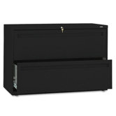 700 Series Two-Drawer Lateral File, 42w x 19-1/4d, Black