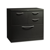 Flagship File Center w/Box/File/Lateral File Drawers, 30w x 18d x 28h, Gray