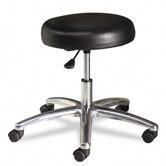 Height Adjustable Stool with Polished Base