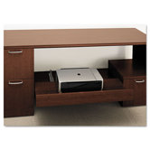 Attune Series Under-Credenza Storage With File and Printer Shelf, Shaker Cherry