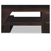 Attune Series Under-Credenza Storage With File and Printer Shelf, Mahogany